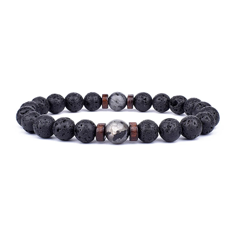 Volcanic Stone Bracelet for Men