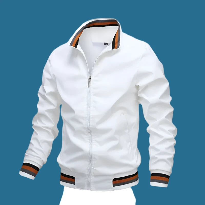 Men's Stand Collar Casual Zipper Jacket