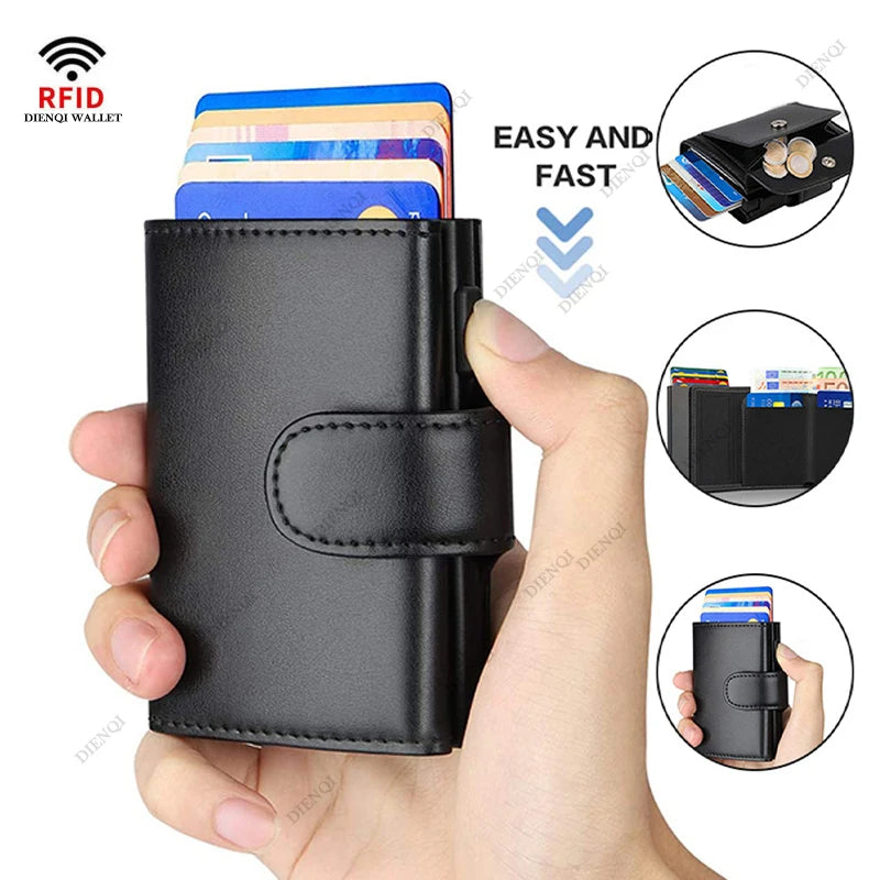 Rfid Microfiber Leather Men Wallets