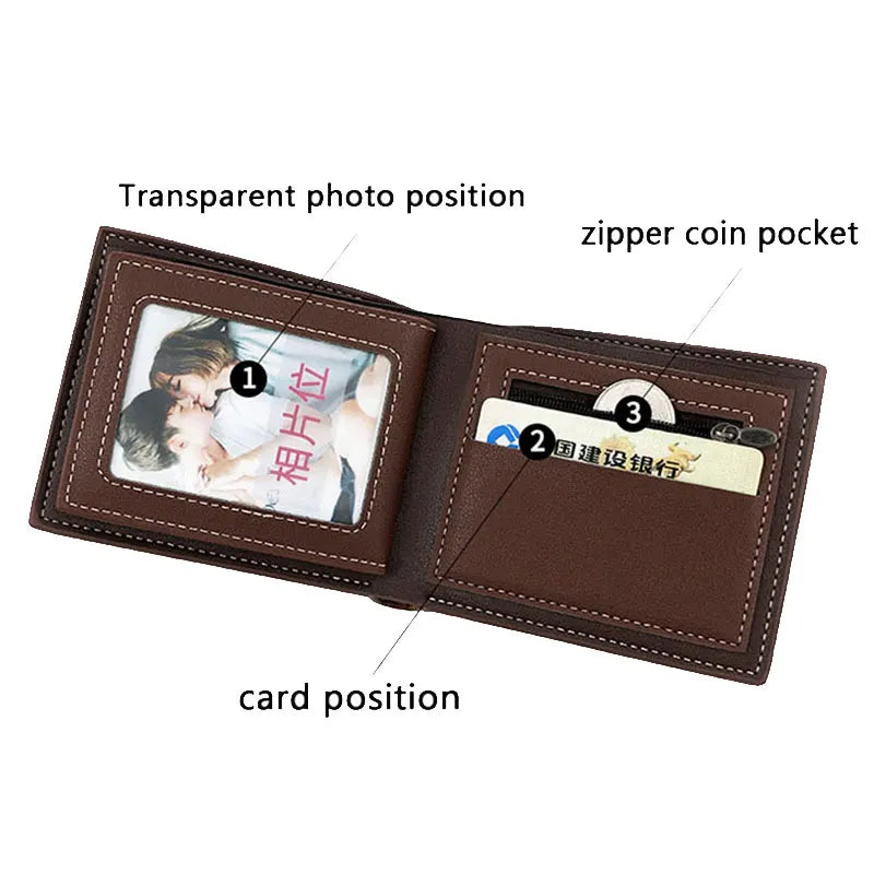 Short Men Wallets Zipper Coin Pocket