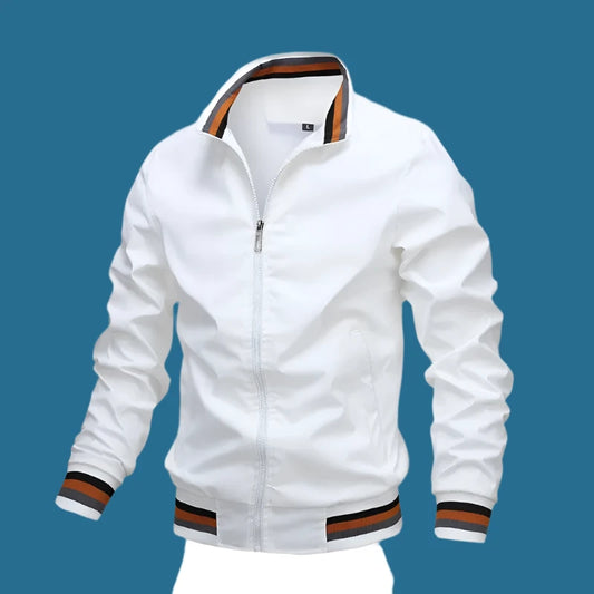 Men's Stand Collar Casual Zipper Jacket
